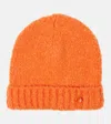 God's True Cashmere Wind Embellished Cashmere Beanie In Vermillion / Carnelian