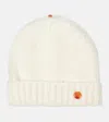 God's True Cashmere Wind Embellished Cashmere Beanie In White