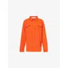 God's True Cashmere Womens Gods True Cashmere Regular-fit Pointed-collar Cashmere Shirt In Carnelian