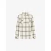 God's True Cashmere Moon Plaid Cashmere Shirt In Moonstone