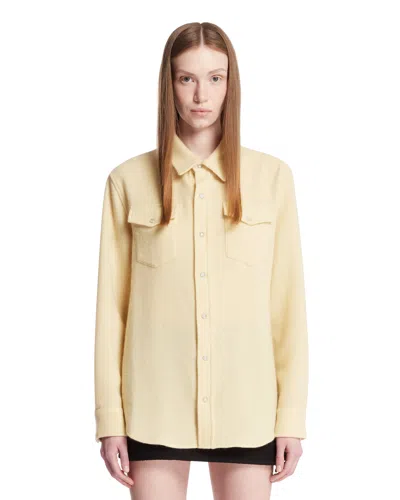 God's True Cashmere Yellow Cashmere Shirt