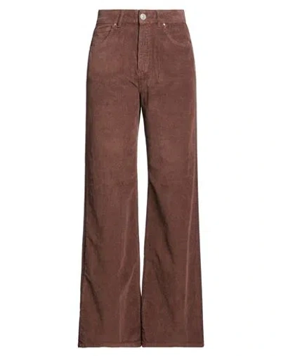 God-save-denim God Save Denim Woman Pants Brown Size 6 Cotton, Elastane