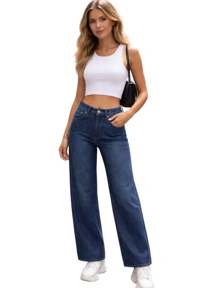 God-save-denim Women's Jeans God Save Denim Leg Wide In Blue