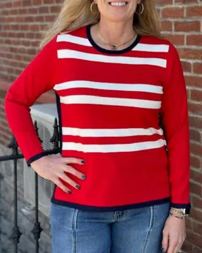 Godske Sunday Long Sleeve Top In Red