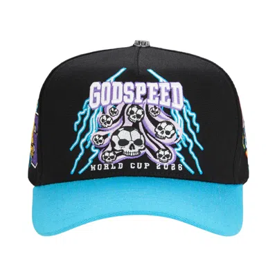 Pre-owned Godspeed 26 Gswc Voltage Hat 'black/aqua' | Men's Size Onesize