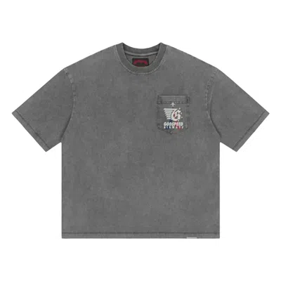 Pre-owned Godspeed Air Paris Pocket T-shirt 'grey Wash' | Men's Size Xl