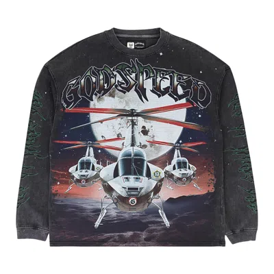 Pre-owned Godspeed Air Strike Long-sleeve T-shirt 'grey Wash' | Men's Size S