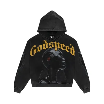 Pre-owned Godspeed Alexa Hoodie 'black Wash' | Men's Size Xl