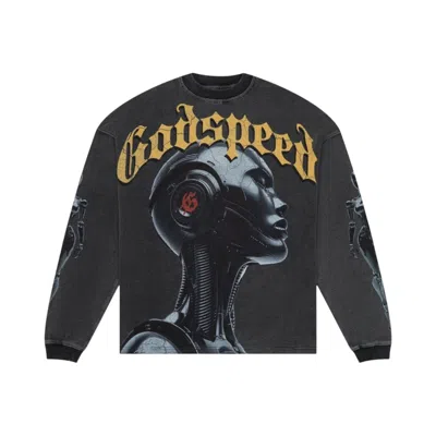Pre-owned Godspeed Alexa Long Sleeve Shirt 'grey Wash' | Men's Size Xs In Gray