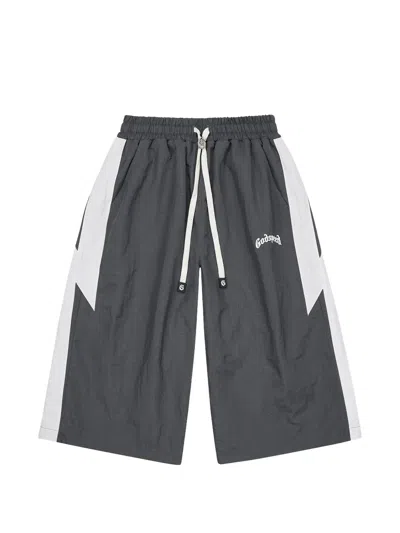 Godspeed Anvil 3qtr Side-stripe Shorts In Gray