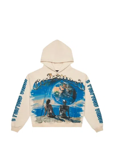 Godspeed Artificial Love Print Hoodie In Neutral