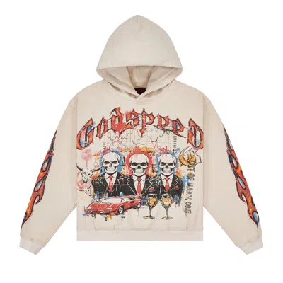 Pre-owned Godspeed A.t.h Hoodie 'bone' | Cream | Men's Size M In White