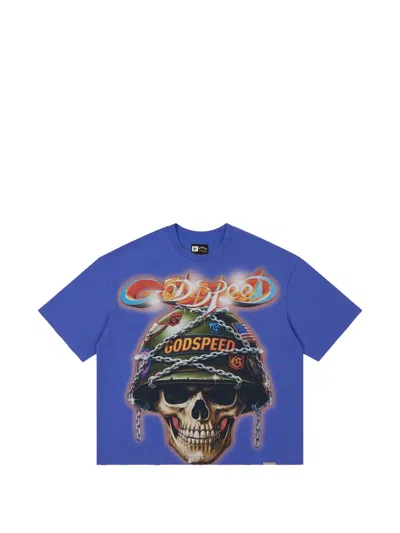 Godspeed Badges Of Honor Graphic-print T-shirt In Blue