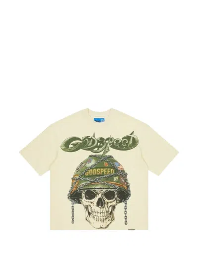 Godspeed Badges Of Honor Graphic-print T-shirt In Neutral
