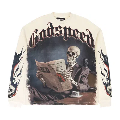 Pre-owned Godspeed Black Monday Thermal Long-sleeve T-shirt 'bone' | Cream | Men's Size Xl In White