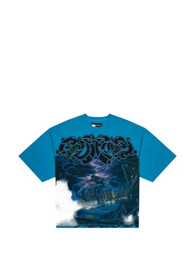 Godspeed B.m.x Graphic-print T-shirt In Blue