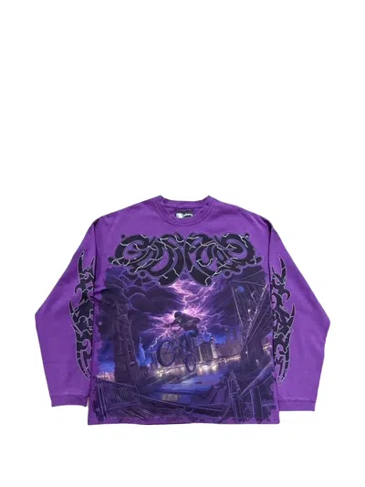 Godspeed Bmx Long-sleeve T-shirt In Purple