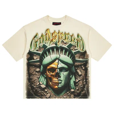 Pre-owned Godspeed B.o.r. T-shirt 'bone' | Cream | Men's Size S In White