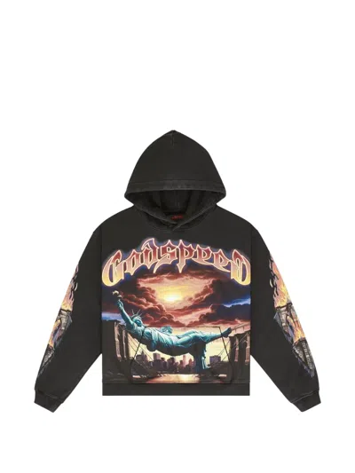 Godspeed Burnt Bridges Graphic Hoodie In Black