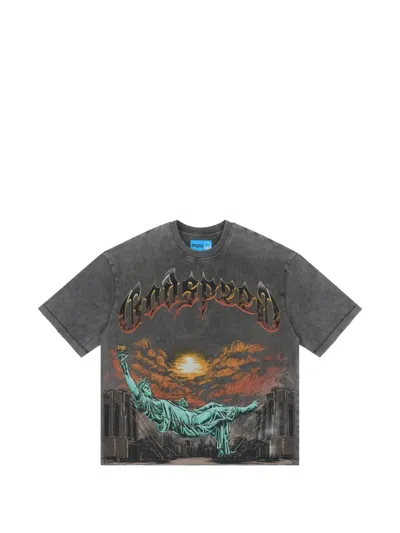 Godspeed Burnt Bridges Ii Graphic-print T-shirt In Gray