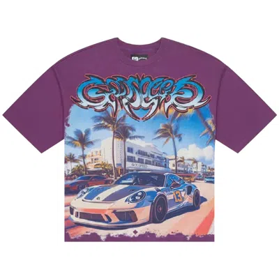 Pre-owned Godspeed Car Meet Miami T-shirt 'purple Wash' | Men's Size M