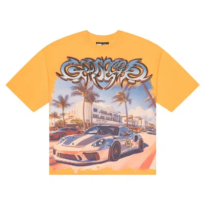 Pre-owned Godspeed Car Meet Miami T-shirt 'yellow Wash' | Men's Size M
