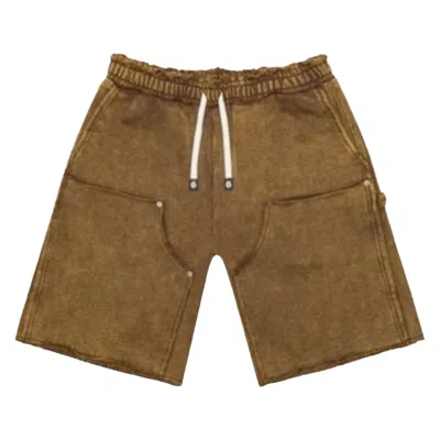 Pre-owned Godspeed Carpenter Distressed Shorts 'muddy Brown Wash' | Men's Size Xxl