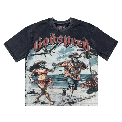Pre-owned Godspeed Chasing Aloha 'black Wash' | Men's Size S