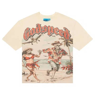 Pre-owned Godspeed Chasing Aloha Tee 'bone' | Cream | Men's Size S In White