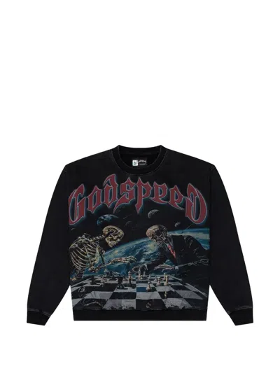 Godspeed Checkmate Crew-neck Sweatshirt In Black