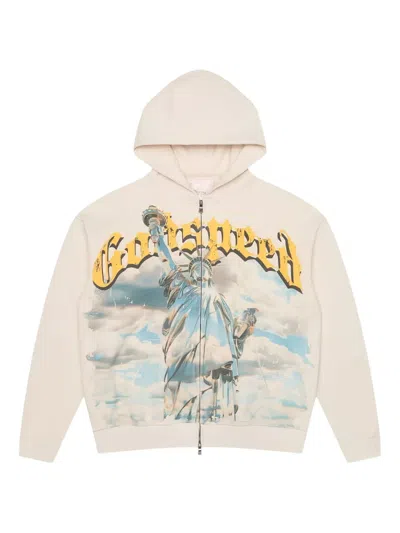 Godspeed Chrome Liberty Zip Hoodie In Neutral