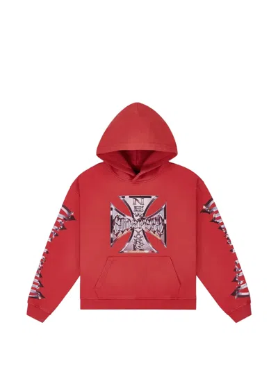 Godspeed Chrome Motto Hoodie In Red