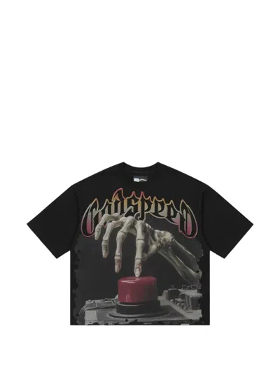 Godspeed Code Red Graphic-print T-shirt In Black