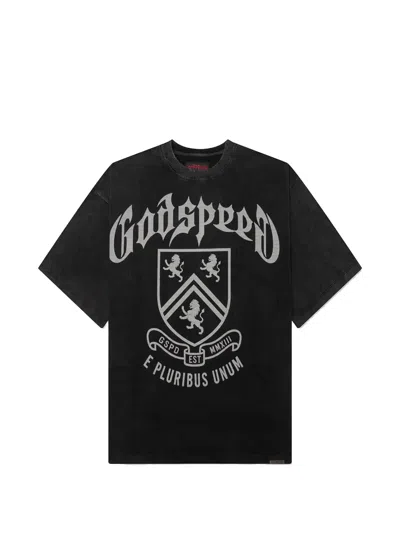 Godspeed Collegiate Logo-print T-shirt In Black