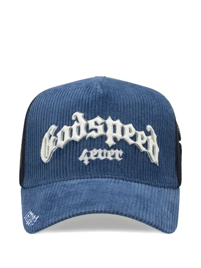Godspeed Corduroy Appliquéd Trucker Hat In Multi