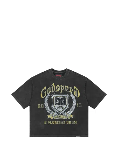 Godspeed Crest Logo-print T-shirt In Gray