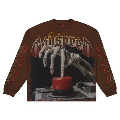 Pre-owned Godspeed Detonator Long-sleeve T-shirt 'mocha Wash' | Brown | Men's Size Xxl