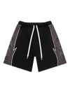 Godspeed Drawstring Graphic Shorts In Black
