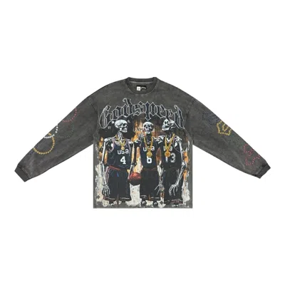 Pre-owned Godspeed Dreamteam 24 Long-sleeve Vvs T-shirt 'black Wash' | Men's Size L