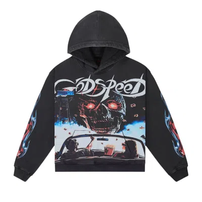 Pre-owned Godspeed Drive In Hoodie 'black Wash' | Men's Size S