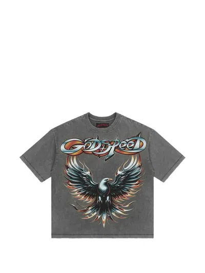 Godspeed Eagle Eye Graphic-print T-shirt In Gray