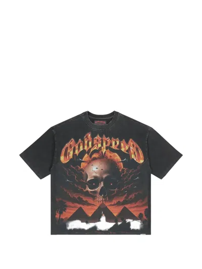 Godspeed Echoes Of Empires Graphic-print T-shirt In Black