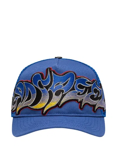 Godspeed Embroidered Trucker Cap In Blue