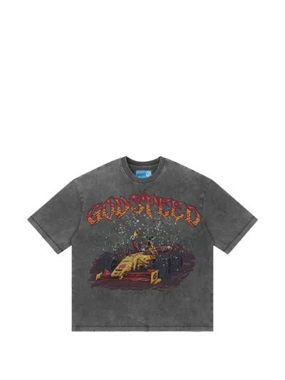 Godspeed F1 Dreams Graphic-print Washed T-shirt In Green