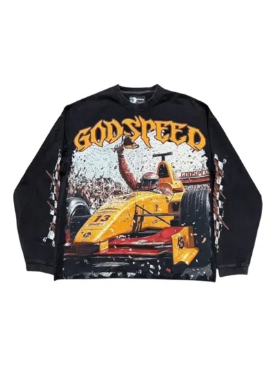 Godspeed F1 Finishline Long-sleeve T-shirt In Black