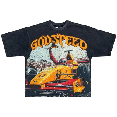 Pre-owned Godspeed F1 Finishline T-shirt 'black Wash' | Men's Size Xxl