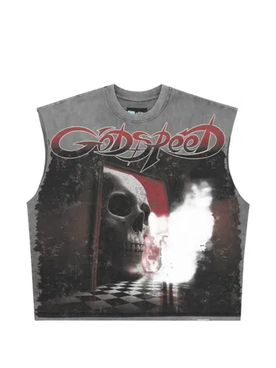 Godspeed Fate's Doorstep Sleeveless T-shirt In 그레이