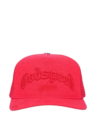 Godspeed Forever Trucker Embellished Baseball Cap In Pink