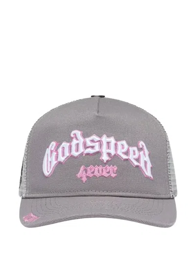 Godspeed Forever Embroidered Cap In Gray