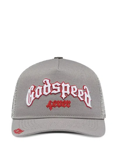Godspeed Forever Embroidered Cap In Gray